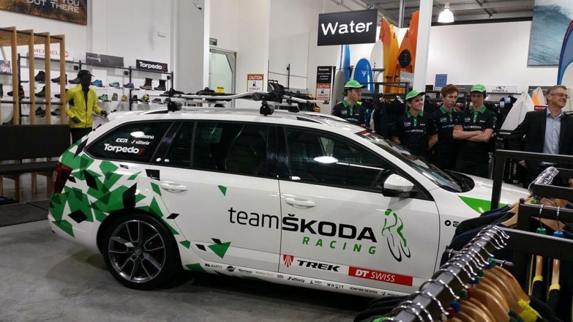 large Team Skoda Racing Car Signage