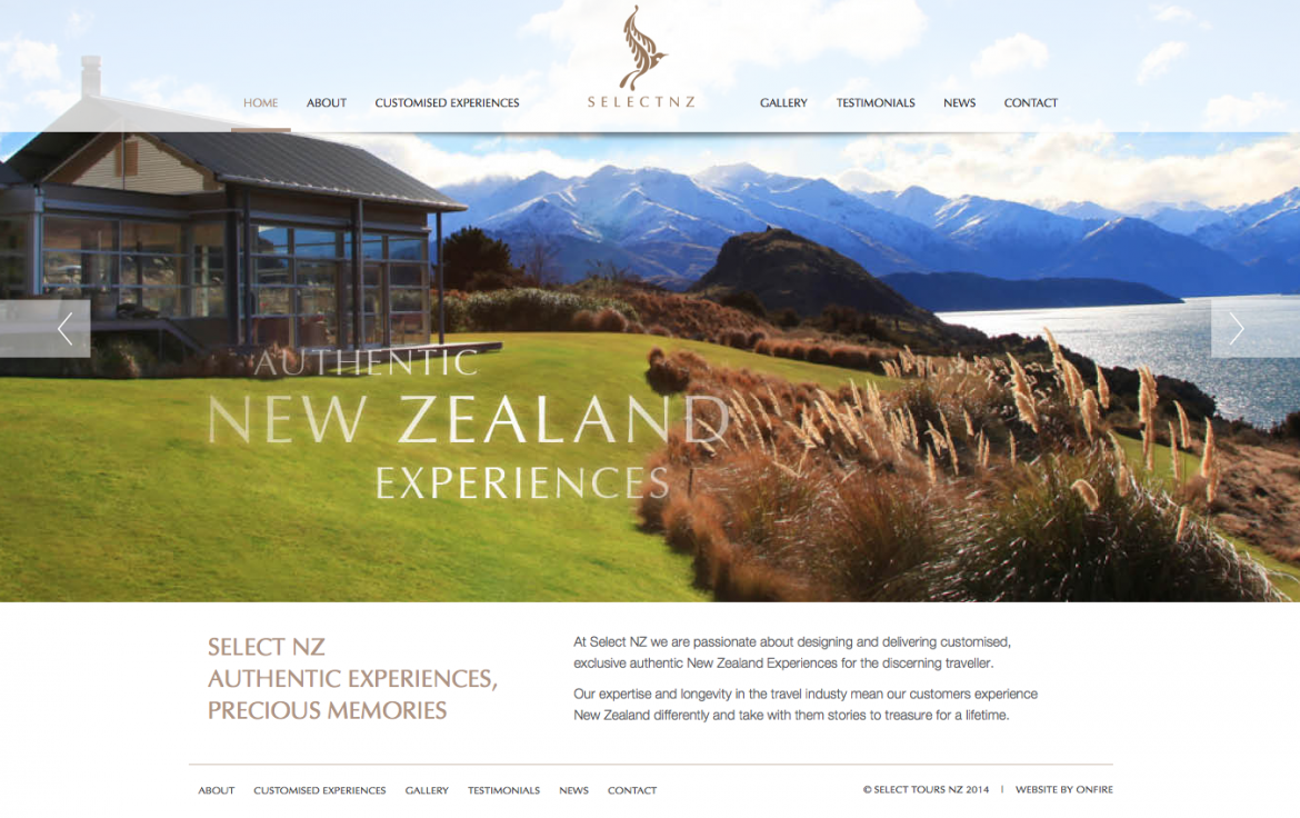Onfire Design Select NZ Website Design
