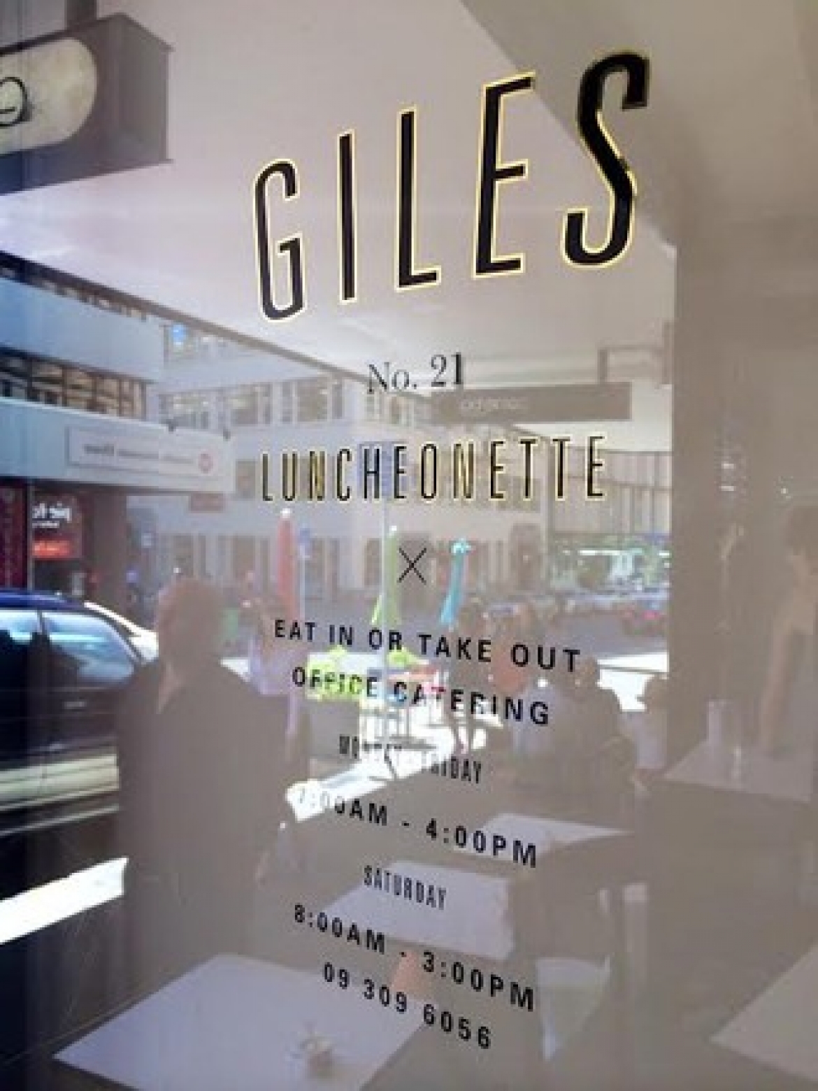 Onfire design Giles Luncheinette branding design Auckland