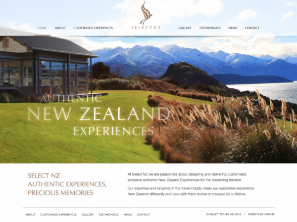 Onfire Design Select NZ Website Design