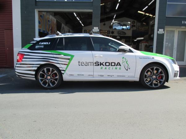 Skoda Cycling Team Vehicle Signage Auckland 01