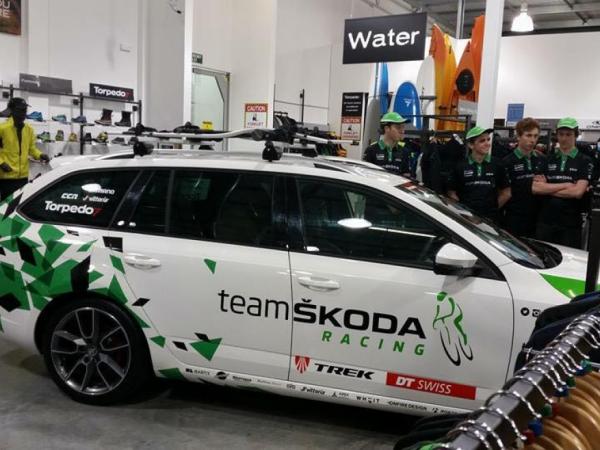 large Team Skoda Racing Car Signage