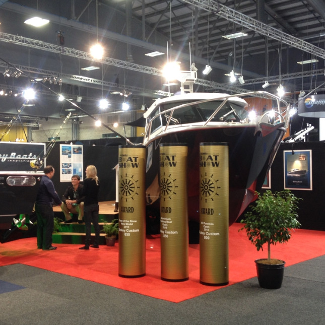 Onfire design Dickey Boats hutchwilco boat trade show stand awards 01