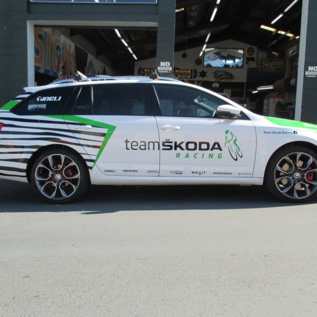 Skoda Cycling Team Vehicle Signage Auckland 01