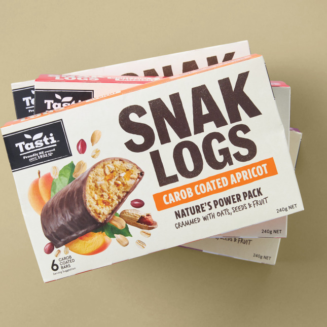 onfire design tasti snak logs