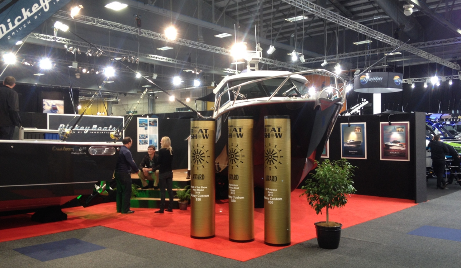 Onfire design Dickey Boats hutchwilco boat trade show stand awards 01