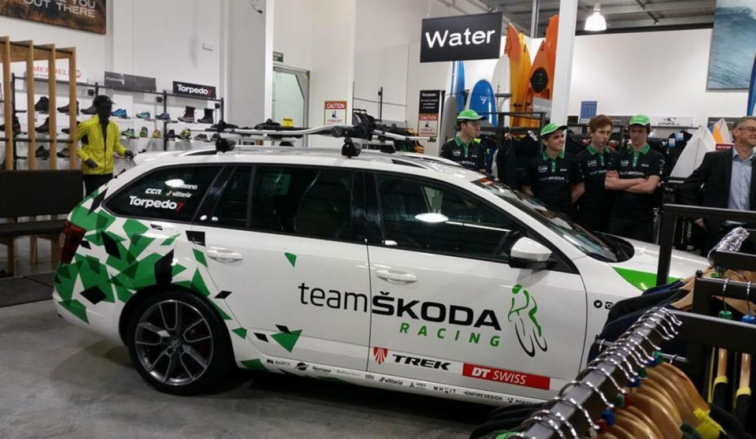 large Team Skoda Racing Car Signage