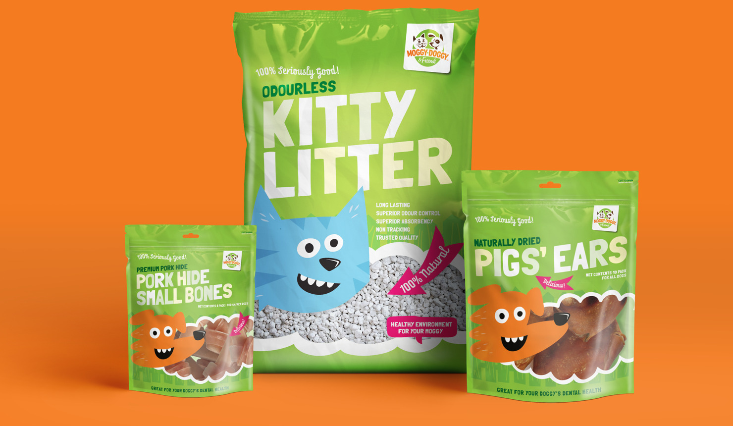 onfire design moggy doggy and friends pet food packaging design 2
