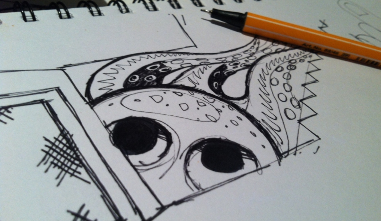 onfire design ocotpus mural sketch