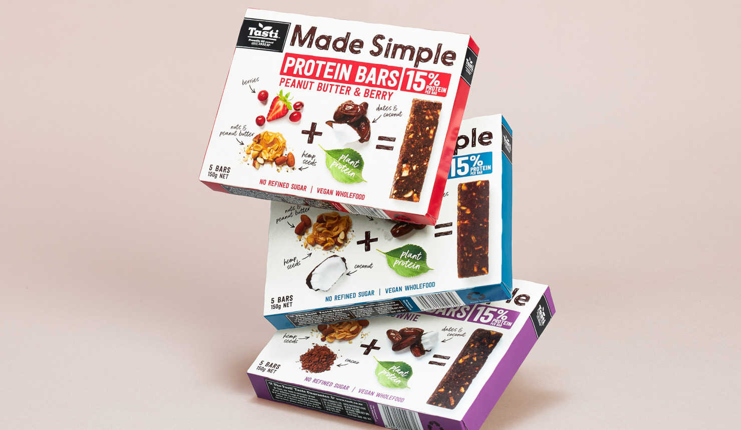 onfire design tasti made simple protein bar packaging design 1