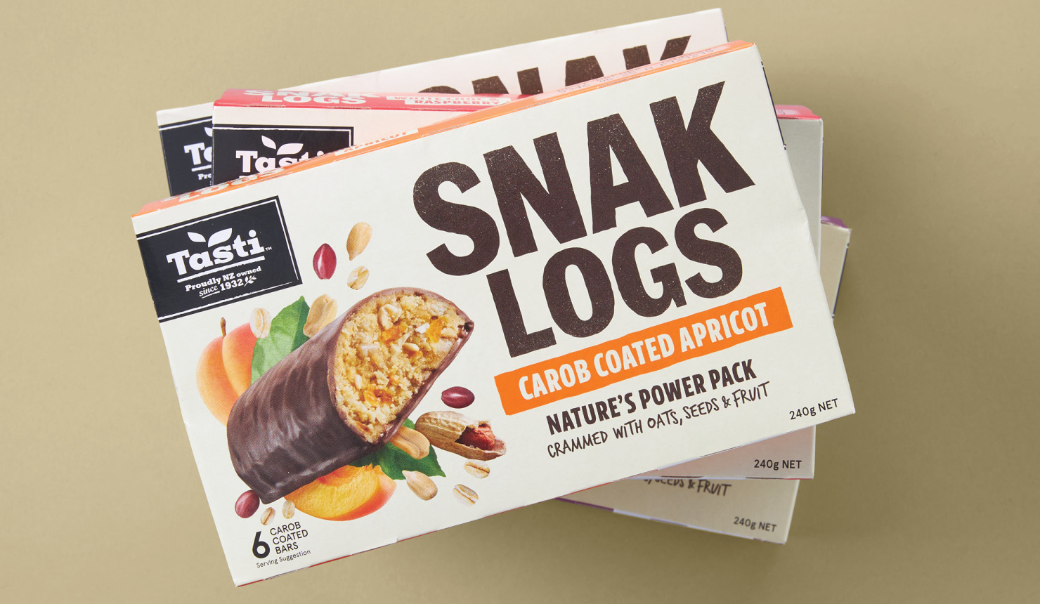onfire design tasti snak logs