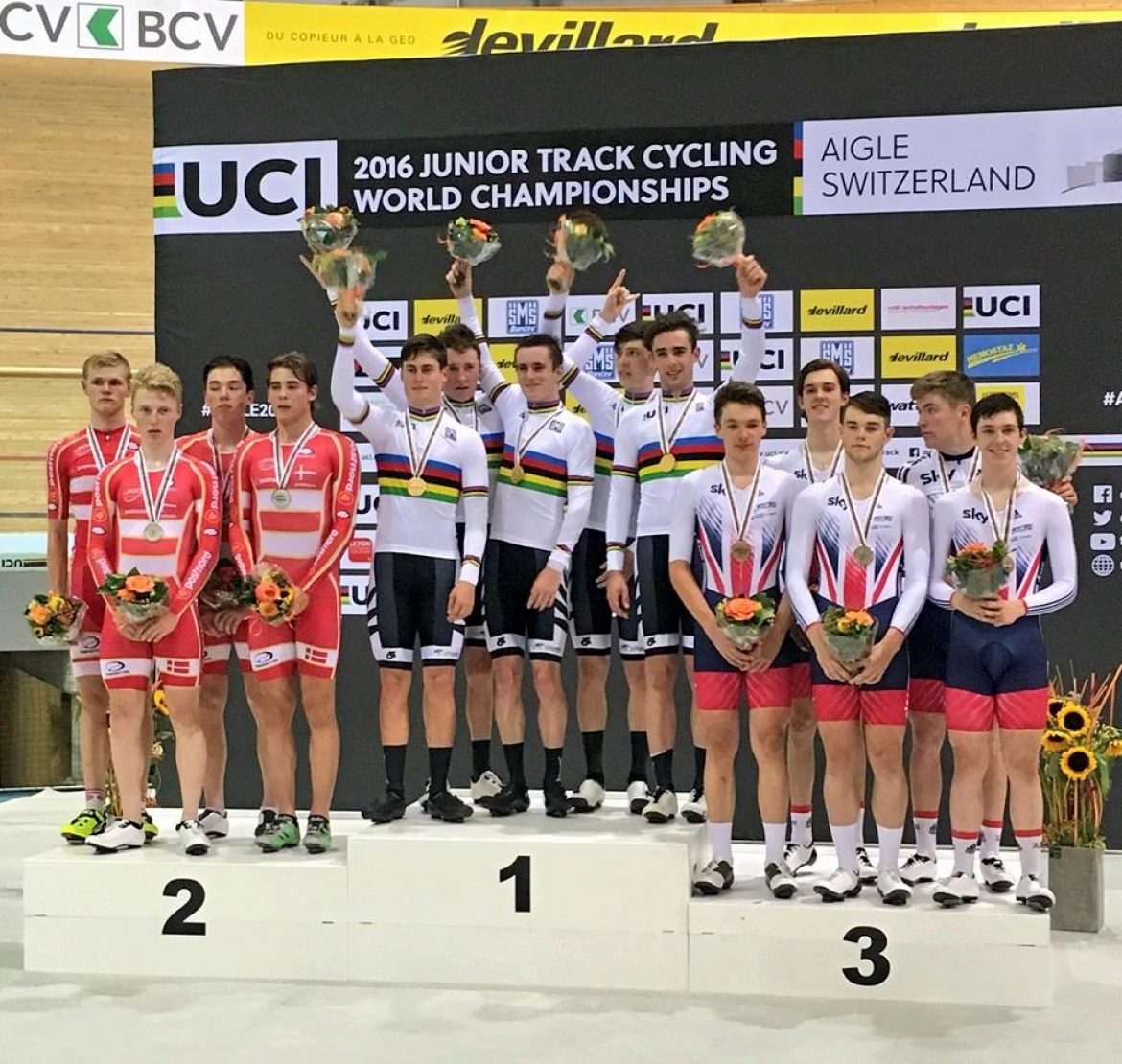 large Junior Team Pursuit World Champions