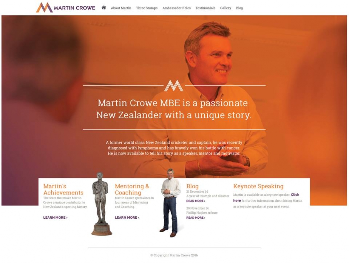 large Martin Crowe Website