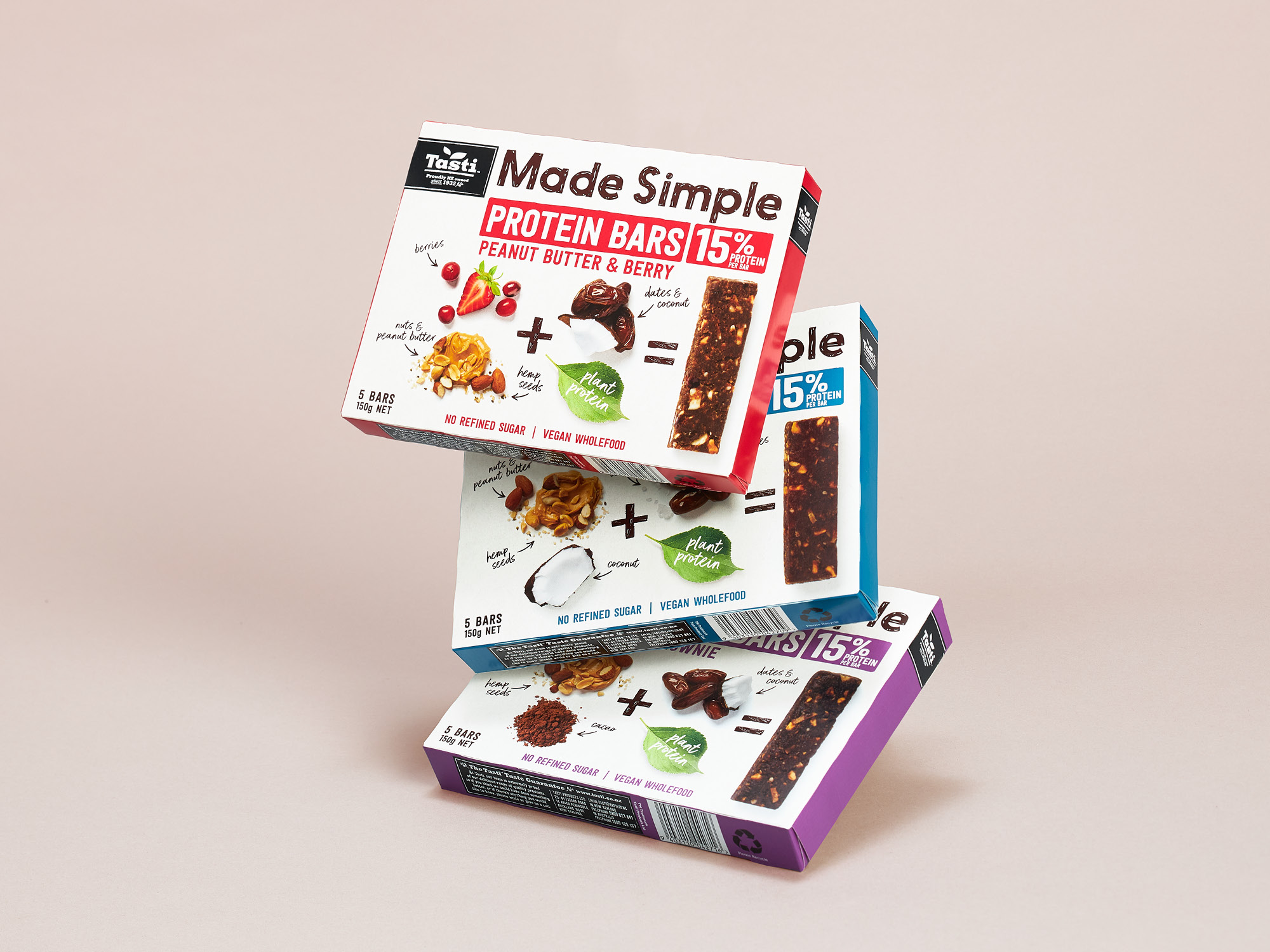 onfire design tasti made simple protein bar packaging design 1