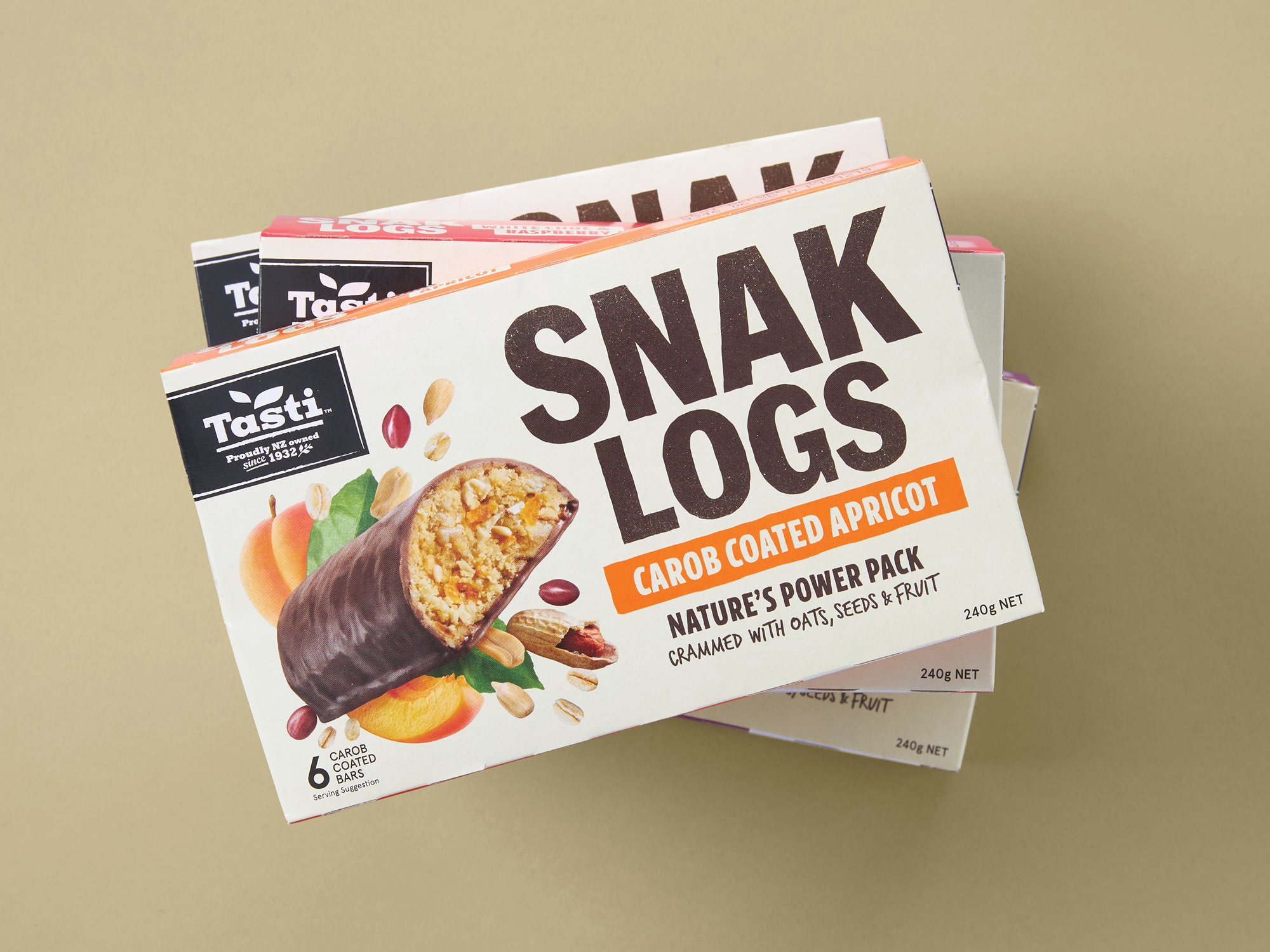 onfire design tasti snak logs