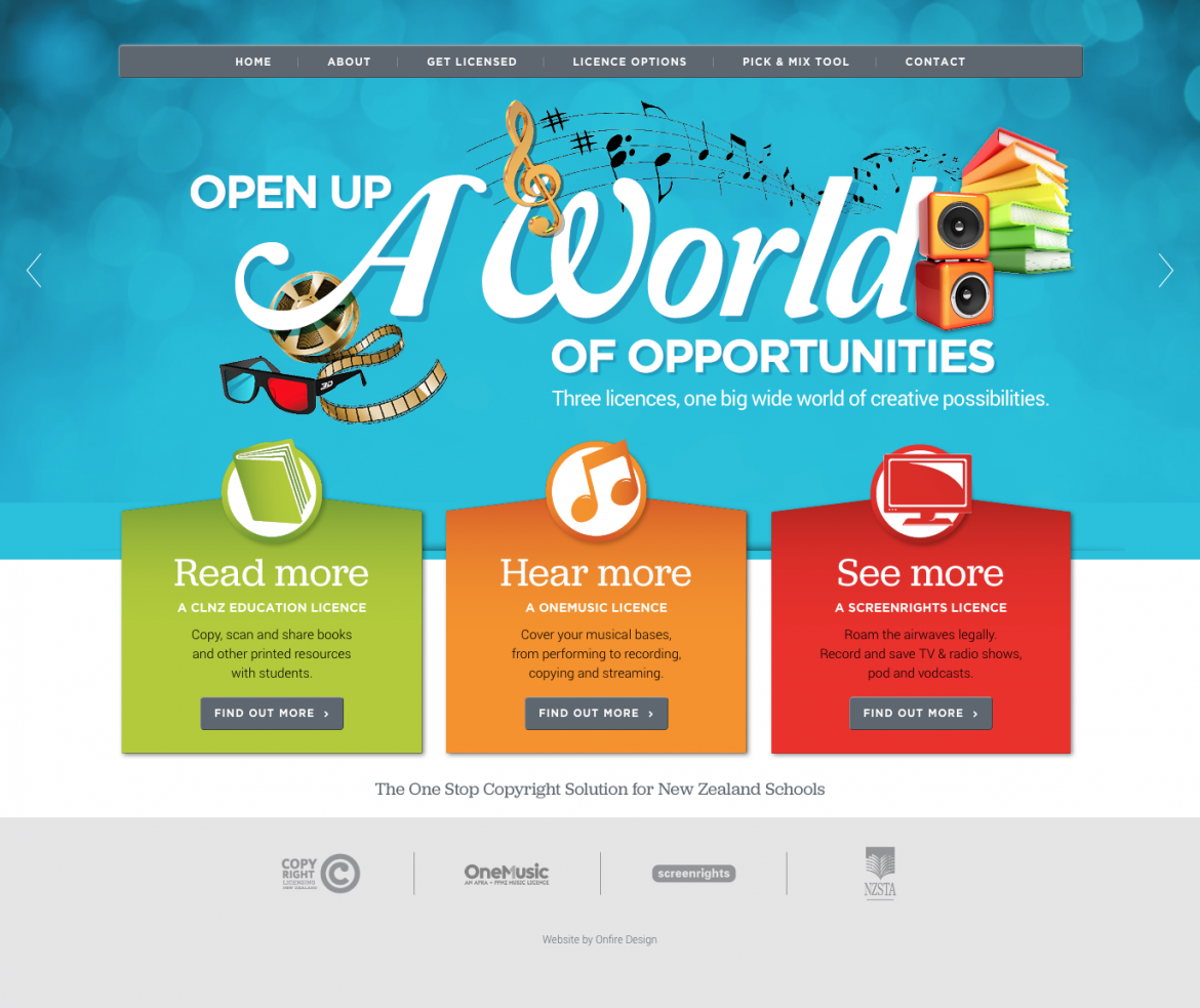 onfire web design copyright licensing website