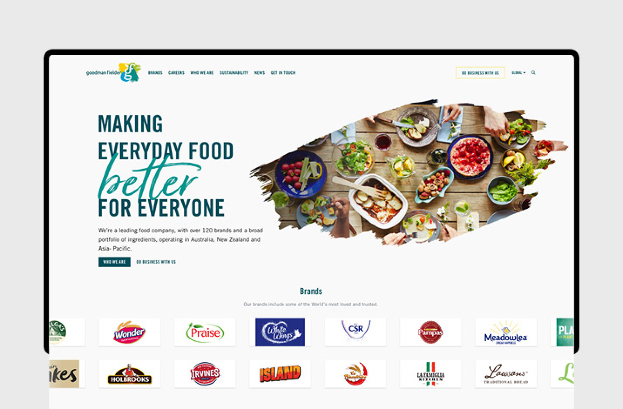 onfire design Goodman Fielder Website thumbnail2