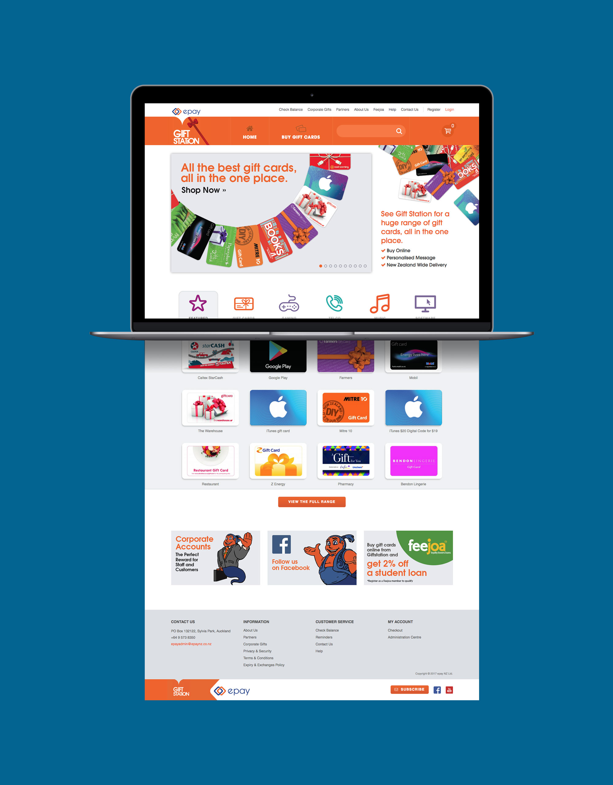 Giftstation Website Ux And Ui Design Development By Onfire Onfire Deisgn Gift Station Website Design 01