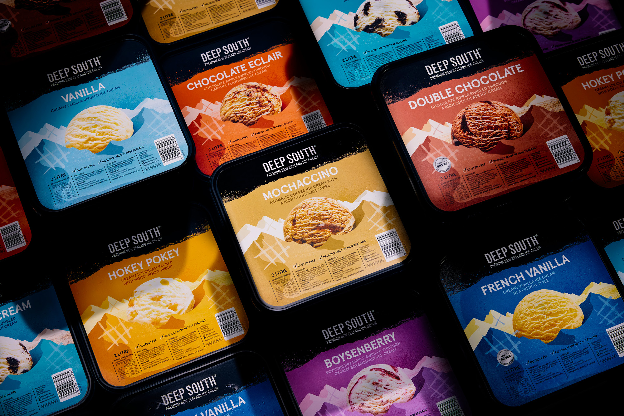 onfire design deep south ice cream packaging design new zealand 1 2