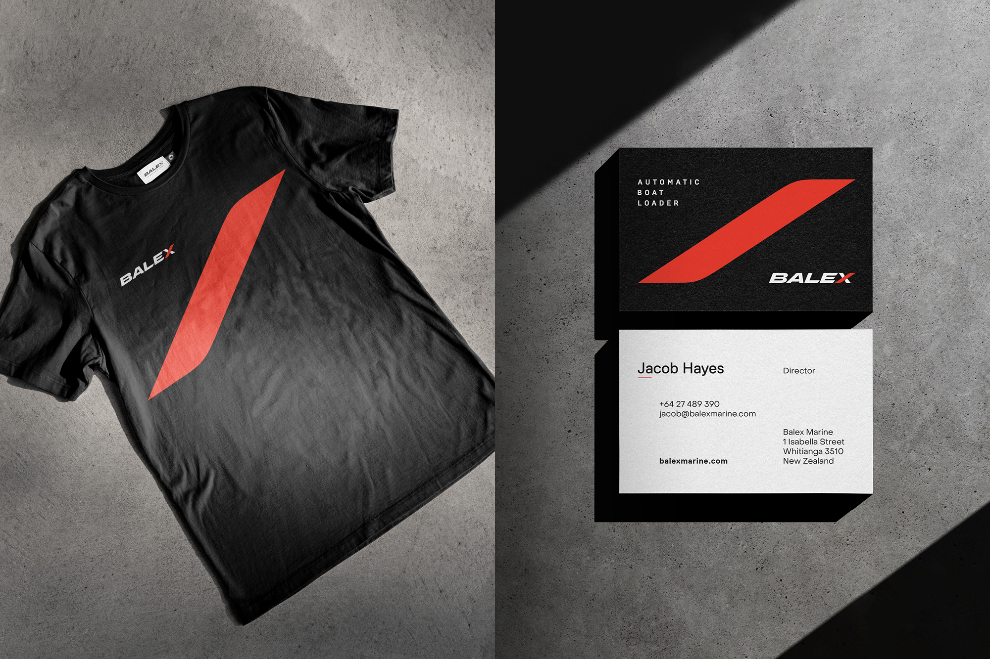 Balex T Shirt and Business Card Brand Identity Onfire Design
