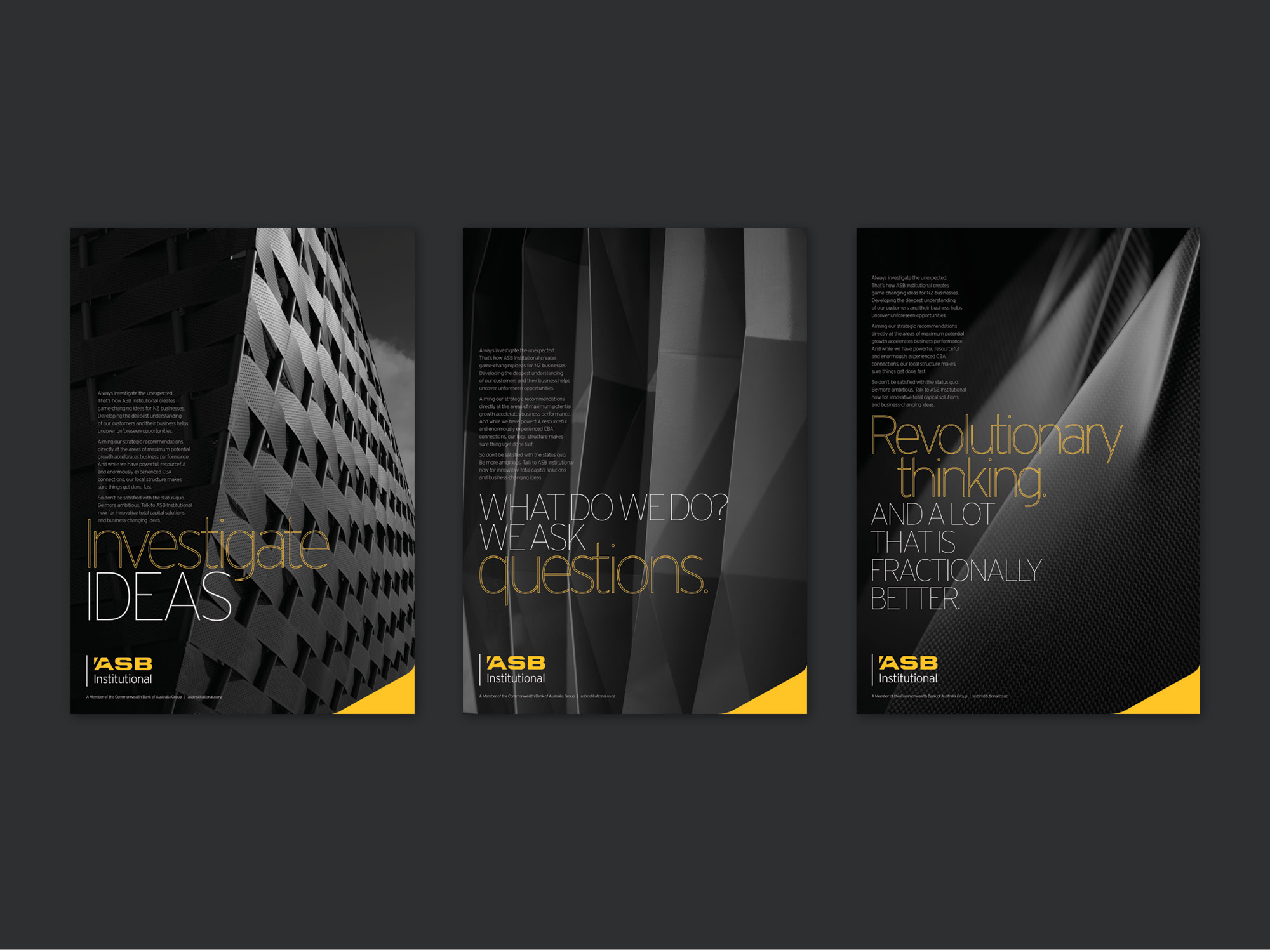 ASB Bank Brand Collateral and Credit Card Artwork by