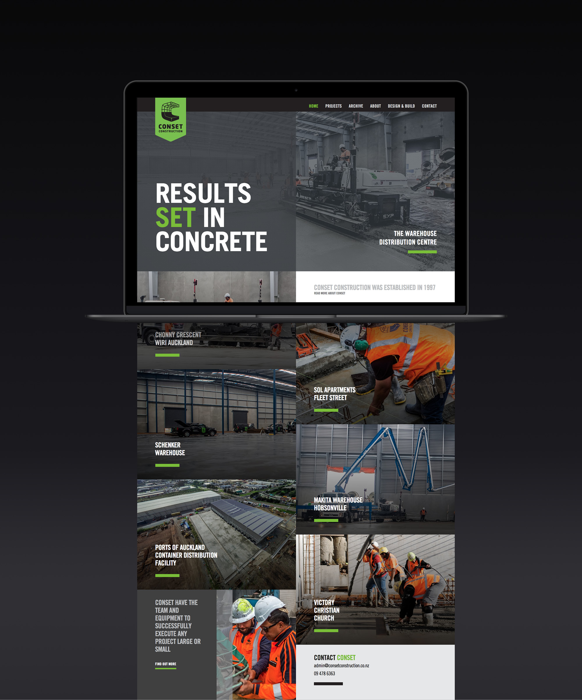 onfire design conset construction branding identity website design 6