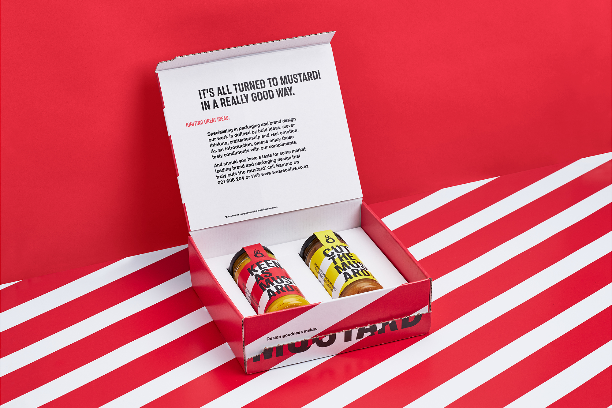 onfire design cut the mustard self promotional packaging design 14
