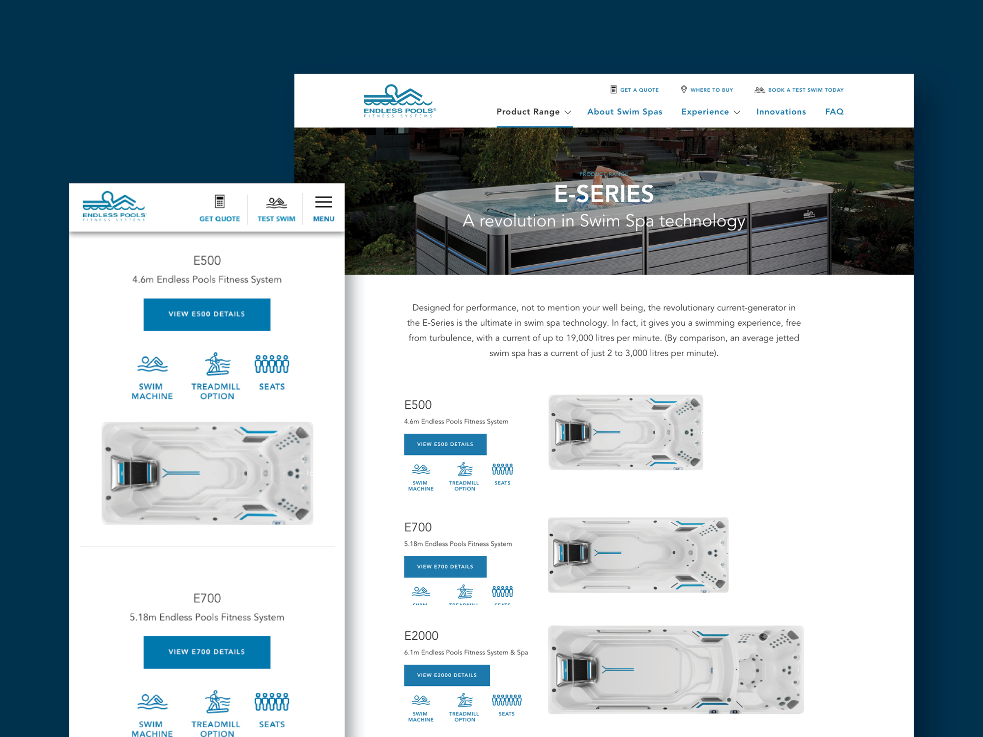 onfire design endless fitness spa pools website design 3