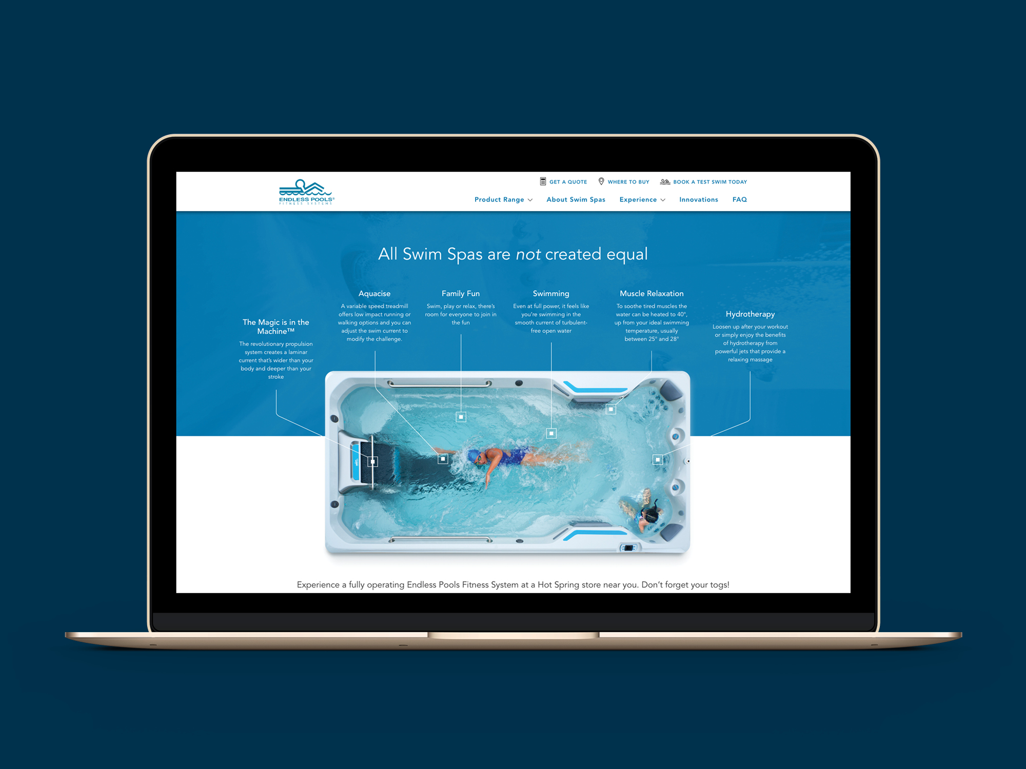 onfire design endless fitness spa pools website design 4