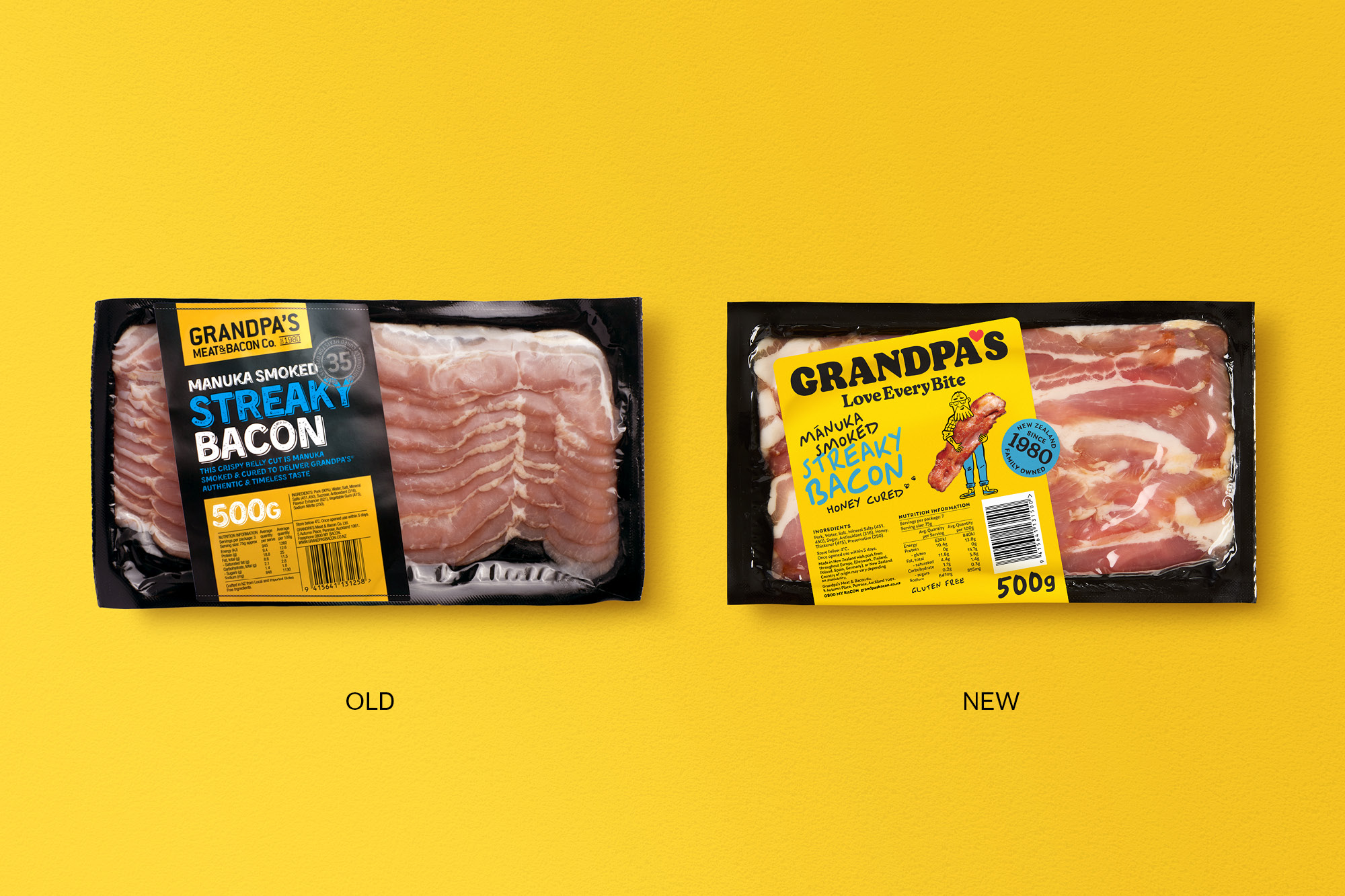 onfire design grandpas bacon packaging design auckland nz before after2