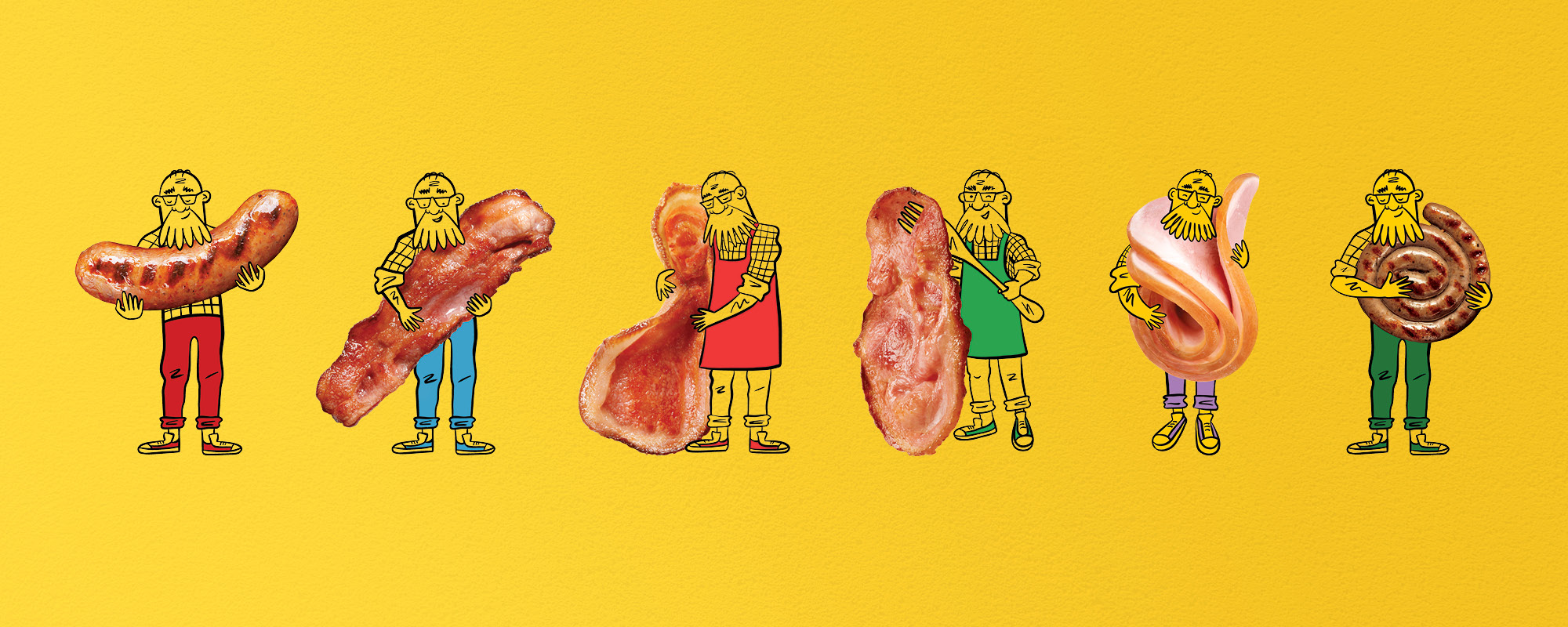 onfire design grandpas bacon packaging design auckland nz characters