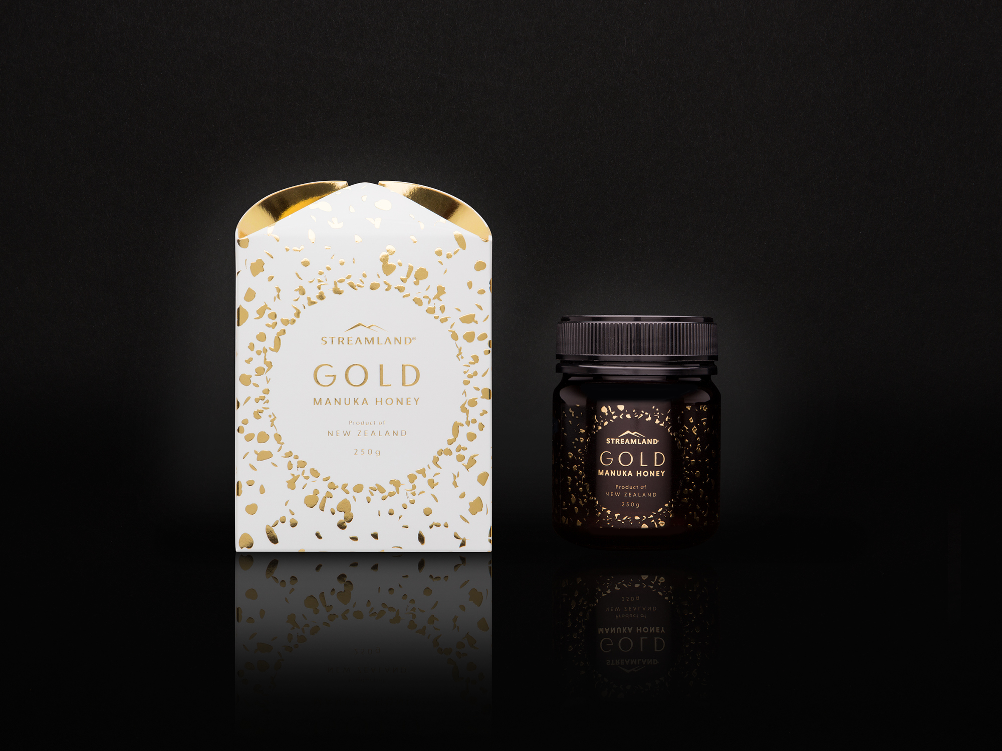 onfire design streamland gold honey packaging design pride in print gold winner 8