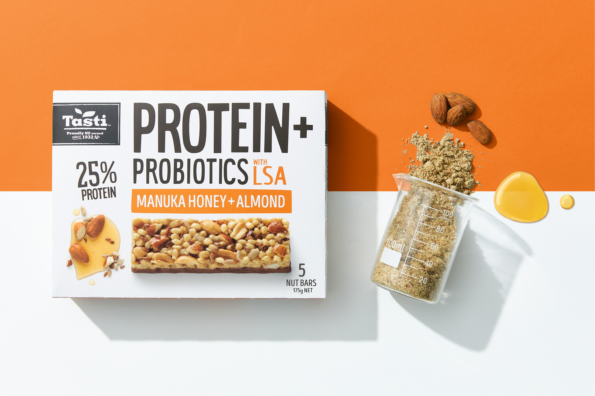 onfire design tasti protein+probiotics bar packaging design 3