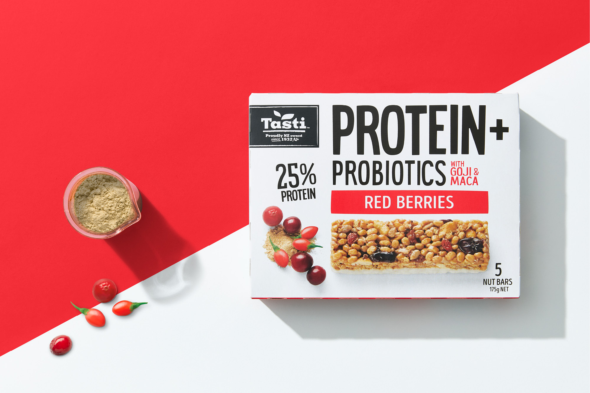 onfire design tasti protein+probiotics bar packaging design 4