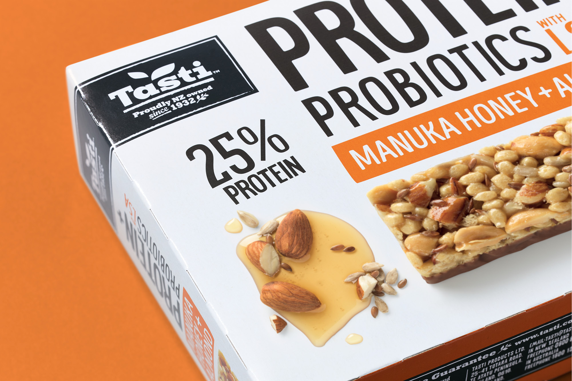 onfire design tasti protein+probiotics bar packaging design 5