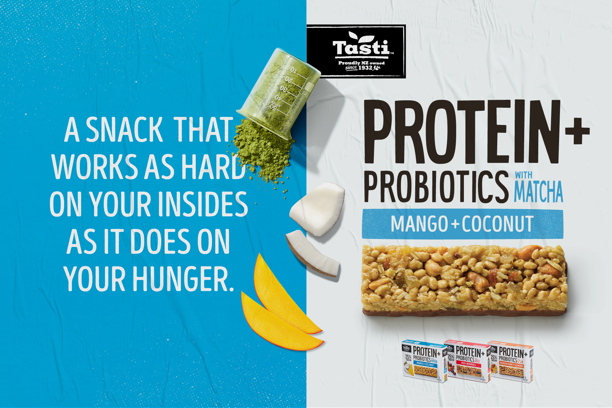onfire design tasti protein+probiotics bar packaging design 9