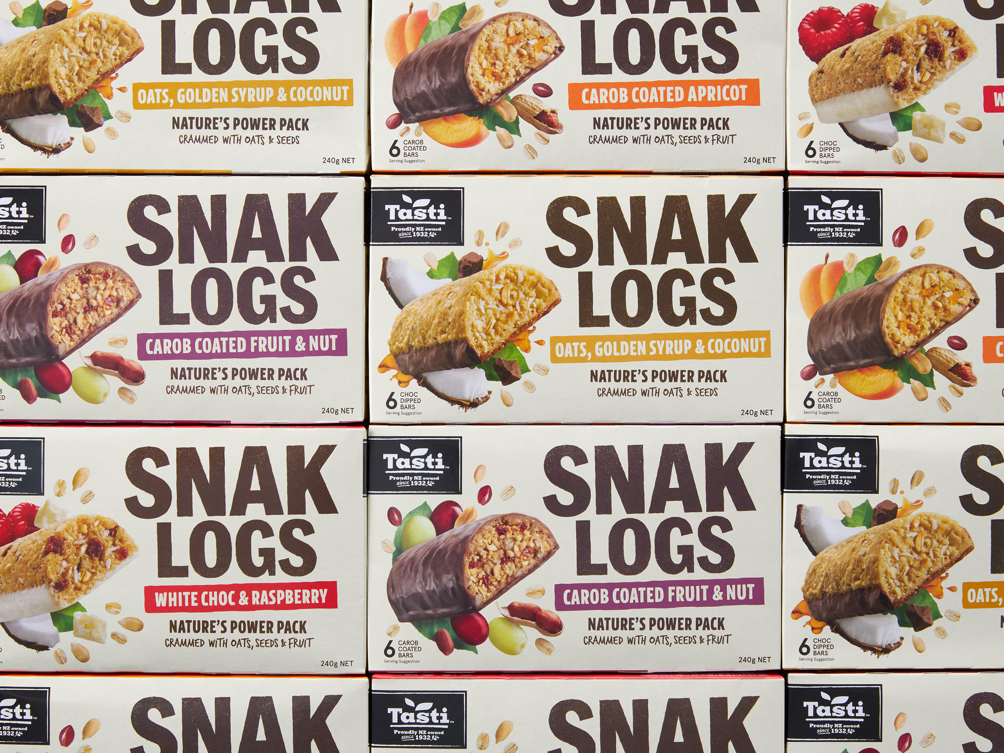 onfire design tasti snak logs packaging design 2
